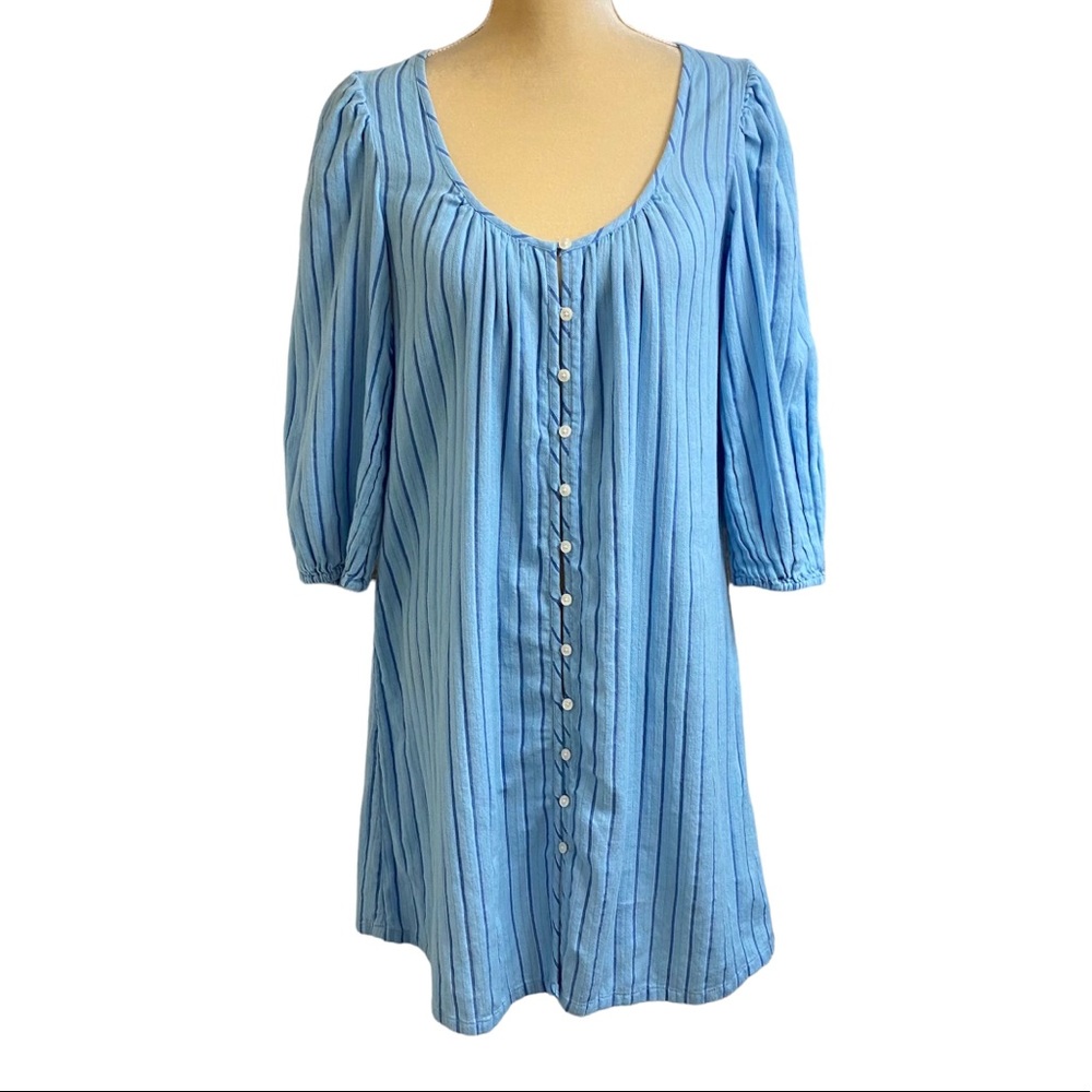 J. Crew Balloon-Sleeve Striped Dress - Picture 4 of 11